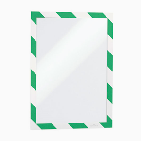 Självhäftande magnetram, grön/vit A4, 2-pack